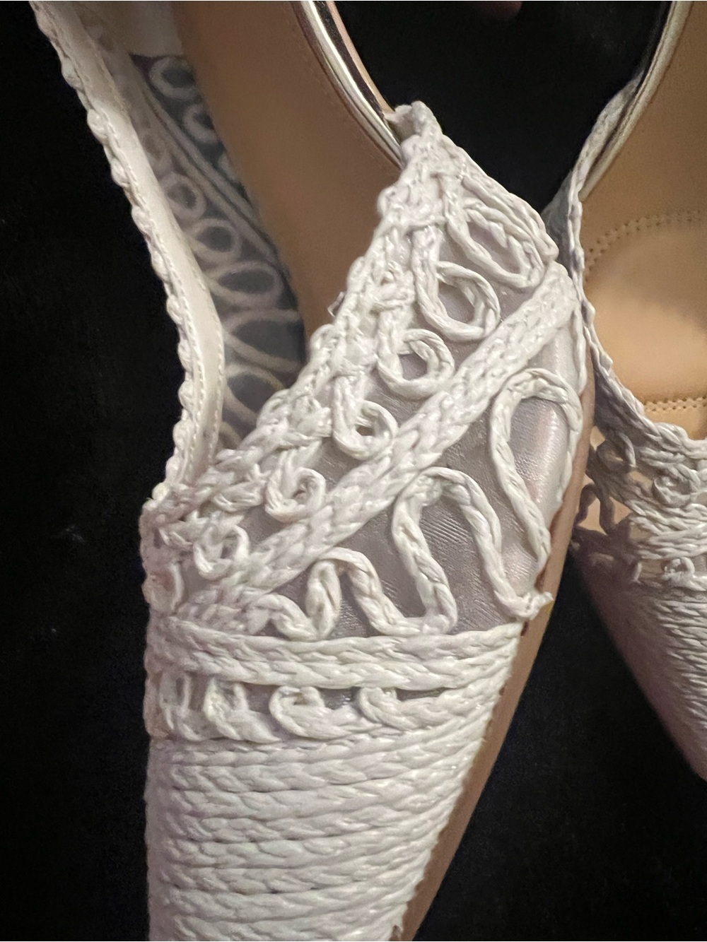 Nine West White Crochet Pointed Pumps - Picture 12 of 12